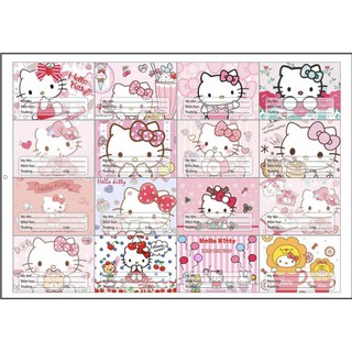 Combo 16 nhãn vở học sinh hello kitty
