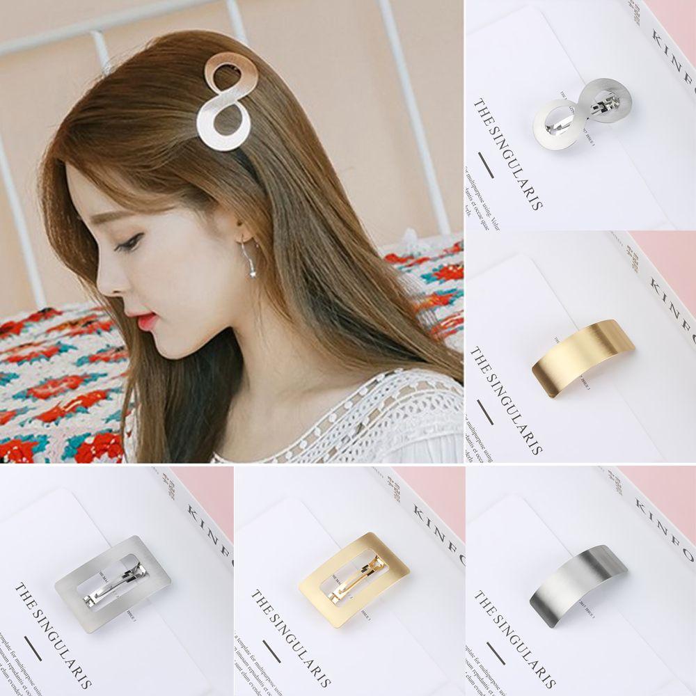 ORIENTLII Kẹp Tóc Kim Loại Hình Học Mới