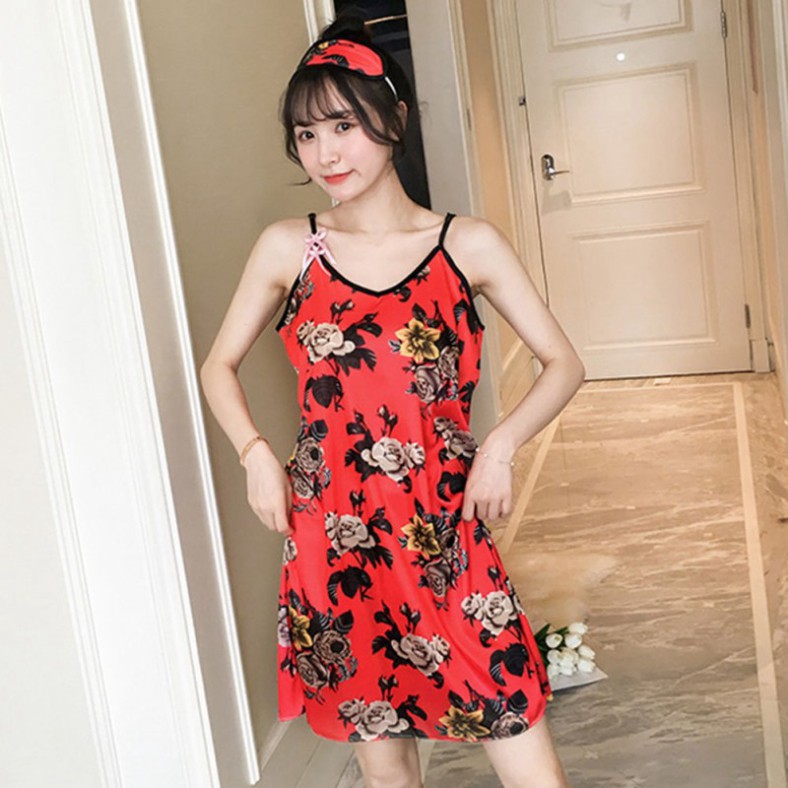 Sale 69% Váy ngủ vải lụa mùa hè mới 2019, A,M Giá gốc 102000đ- 29C24