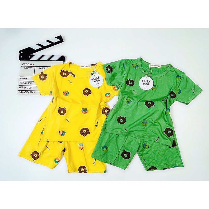 Đồ Bộ Bé Trai, Bé Gái Minky Mom Vải Thun Lạnh, Bộ Cộc Tay Cho Bé Mặc Nhà, Bộ Quần Áo Trẻ Em Dễ Thương Mùa Hè