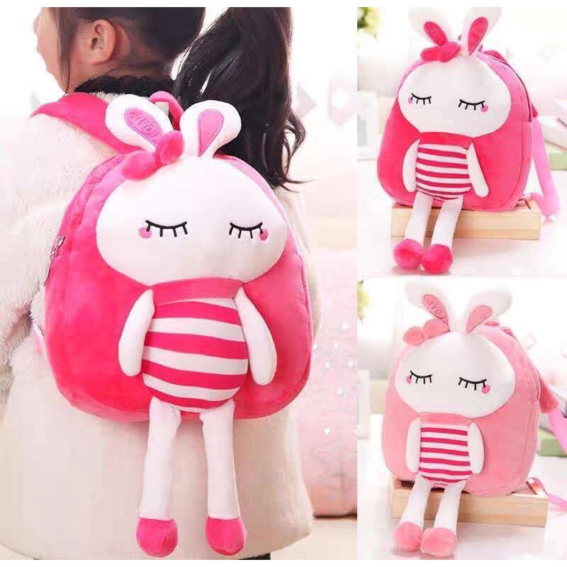 Balo cho bé trai - gái mầm non hoạt hình , ba lô trẻ em mẫu giáo động vật chất nhung mịn siêu ngộ nghĩnh.