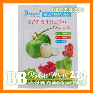 1 GÓI 10GR | Dragon - Bột rau câu DẺO TRÁI DỪA hiệu DRAGON - 01 GÓI LẺ 10gr