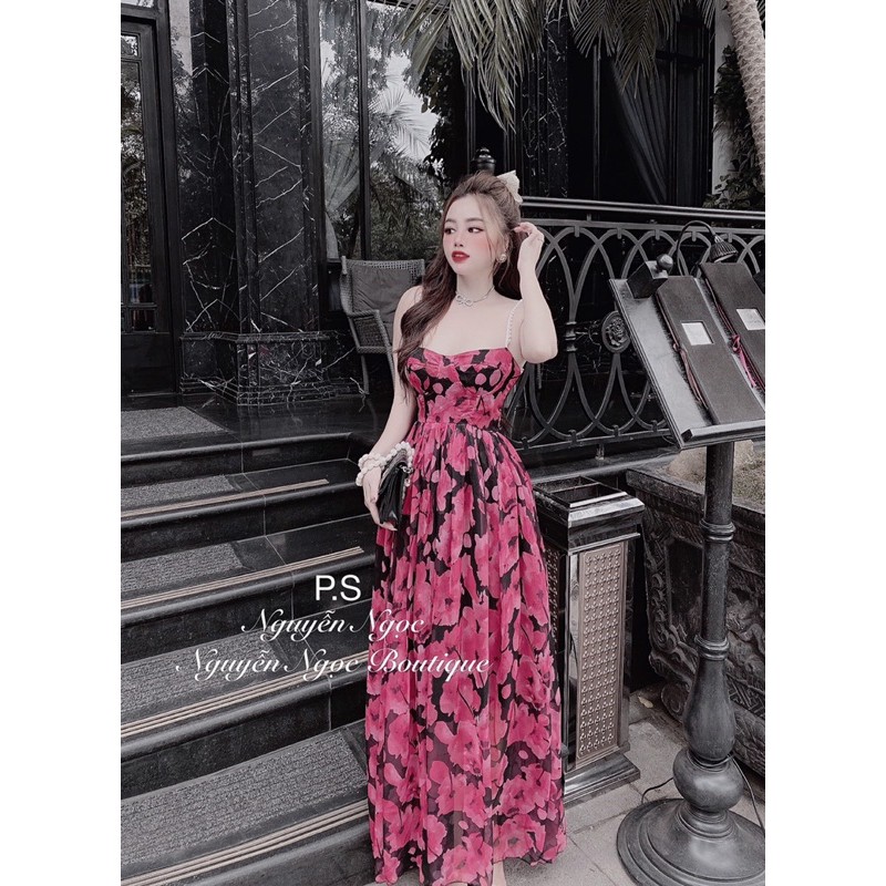 Váy maxi hoa cup ngực | BigBuy360 - bigbuy360.vn