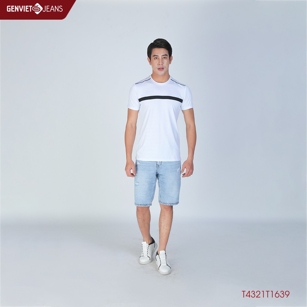 Áo thun co giãn nam T4321T1639 GENVIET