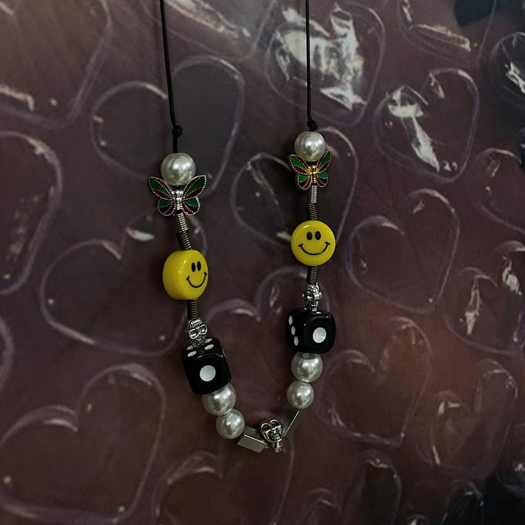 Dây Chuyền Mặt Hình Đầu Lâu/ Bộ Xương/ Mặt Cười Phong Cách Hip Hop Hàn Quốc 19157 Dễ Phối Đồ Cho Nam Và Nữ