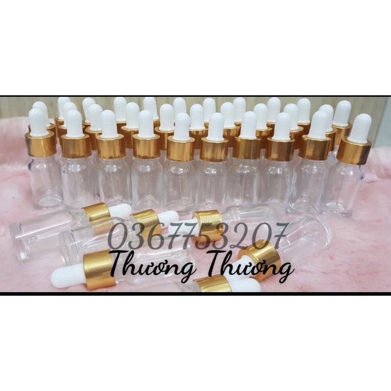 (RẺ NHẤT) chai chiết 3ml, 5ml, 10ml, 15ml mỹ phẩm, serum, tinh dầu thủy tinh