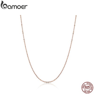 Vòng cổ nữ Bamoer SCA014 bạc sterling 925  vàng hồng thời trang