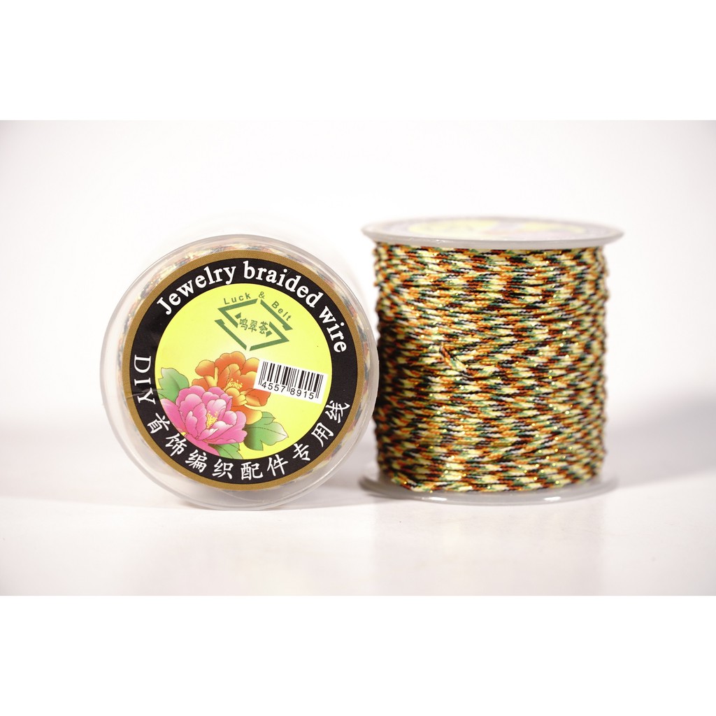 Cuộn dây xỏ chuỗi ngũ sắc kim tuyến siêu bền, không co giản cực đẹp - 50 mét | BigBuy360 - bigbuy360.vn