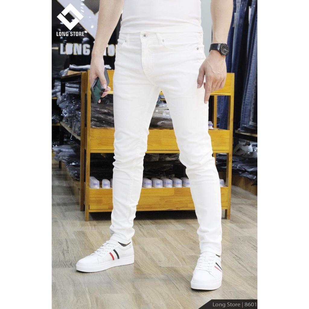 Quần jean nam xám trơn không rách gối chất bò cao cấp co dãn 4 chiều đẹp from dáng rin skinny YuMy JM30