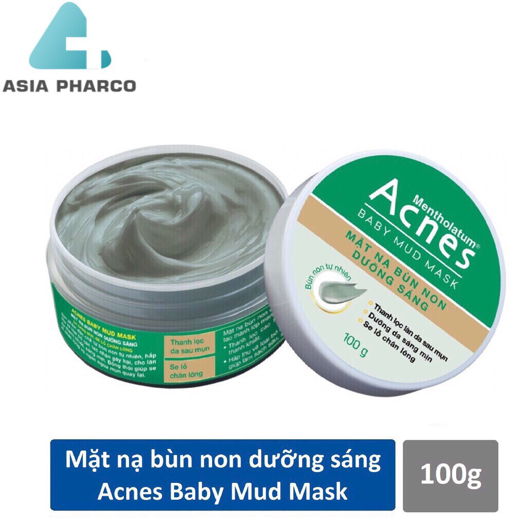 Mặt nạ bùn non dưỡng sáng da Acnes Baby Mud Mask 100g