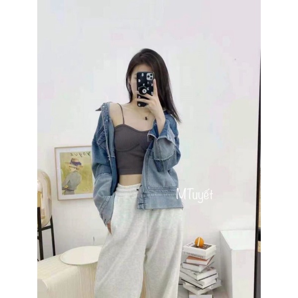 Áo 2 dây tăm đệm ngực hàng QC