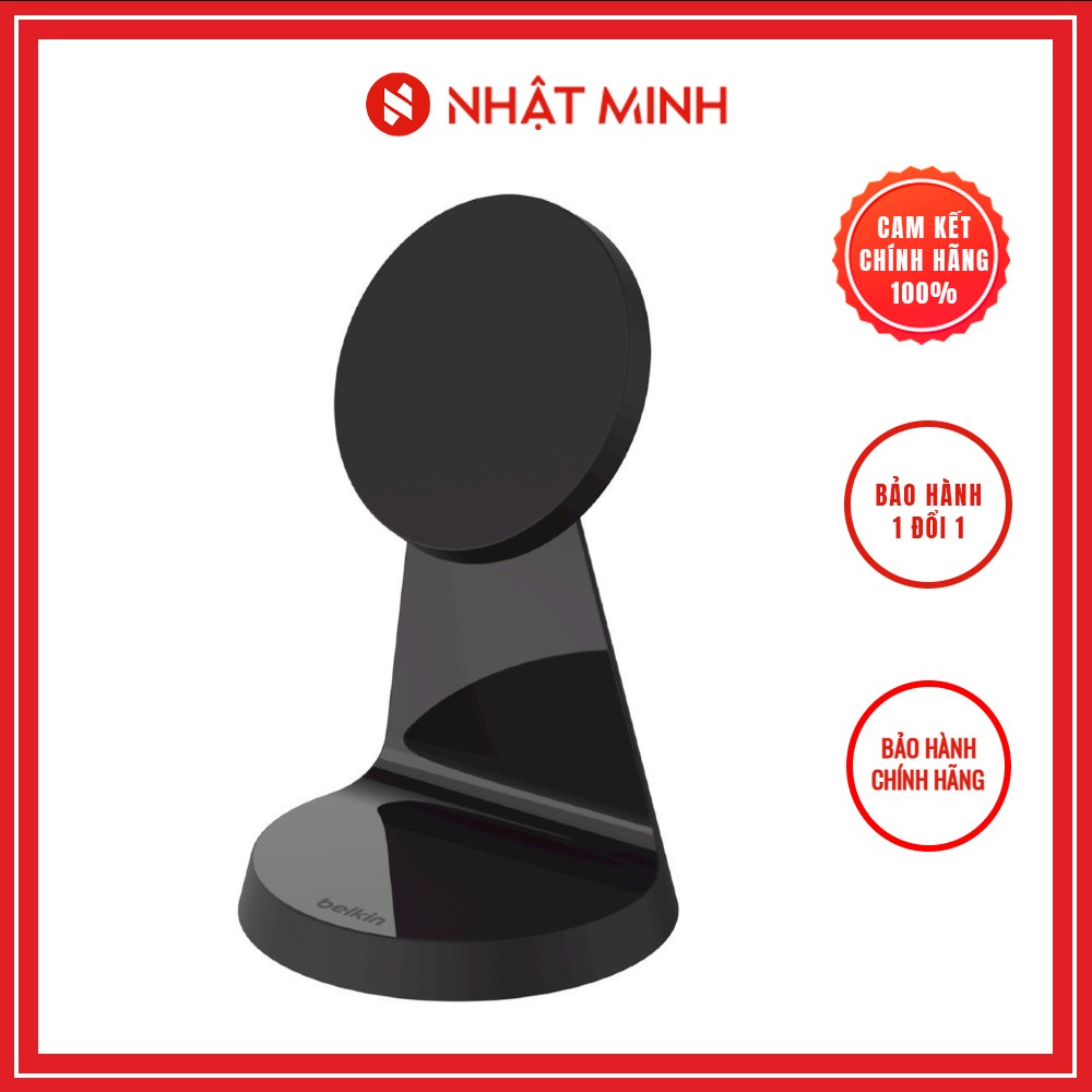 Đế sạc nhanh không dây đứng Magnetic Belkin, 7.5 W, kèm củ sạc PD 20W - hàng chính hãng