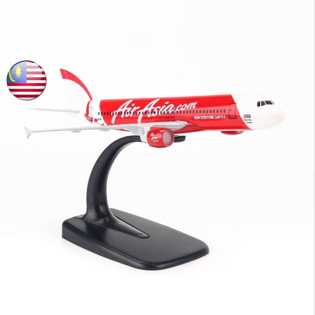 Mô hình máy bay Air Asia Airbus A320 16cm Everfly