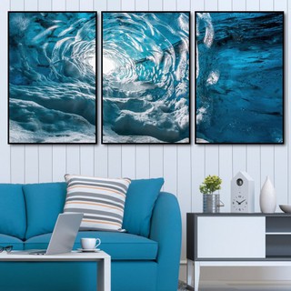 Tranh canvas treo tường ánh sáng cuối hang sâu- Tăng kèm đinh 3 chân không cần khoan tường