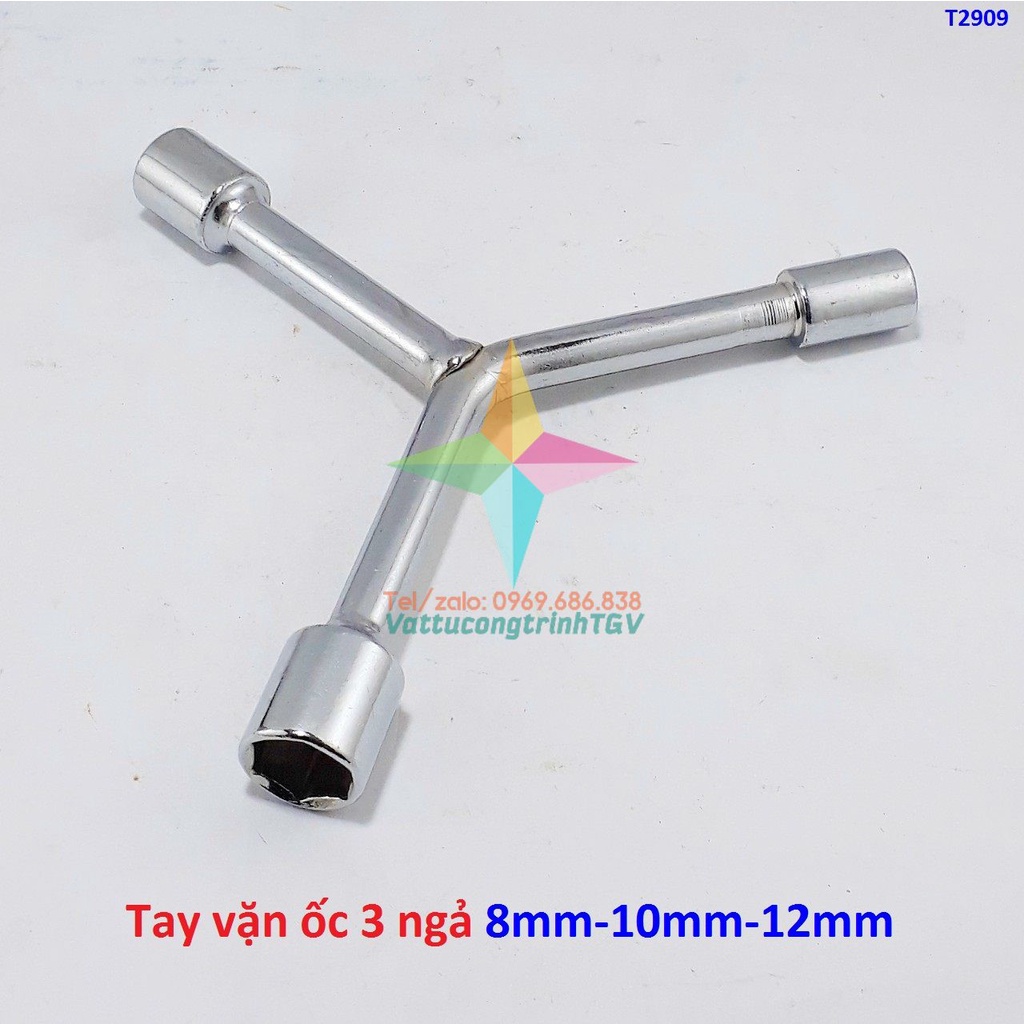 Tay vặn ốc 3 đầu 8mm-10mm-12mm