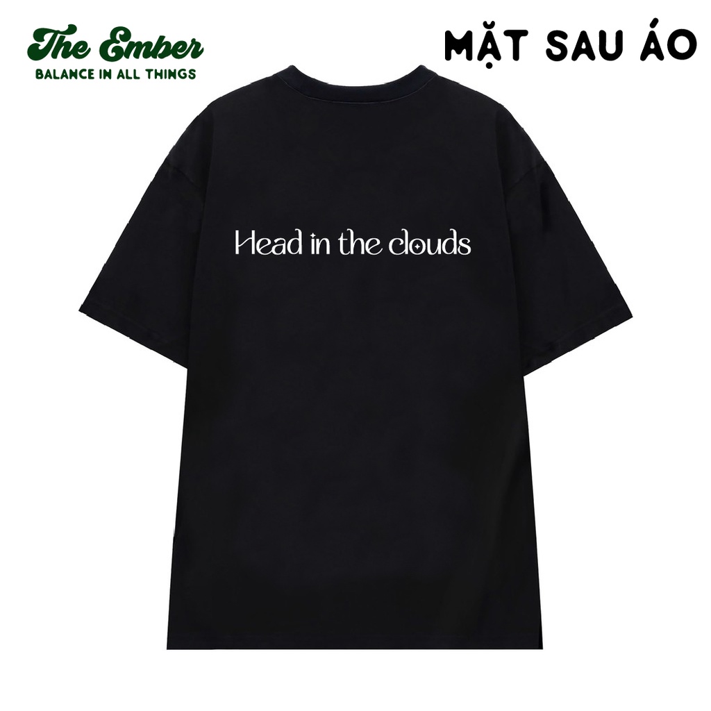 Áo thun unisex ĐẦU ÓC TRÊN MÂY - Head In The Clouds oversize form rộng 100% cotton