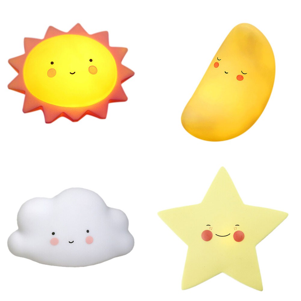 Đèn LED Ngủ Hình Trăng Sao Dễ Thương Cho Trẻ Em