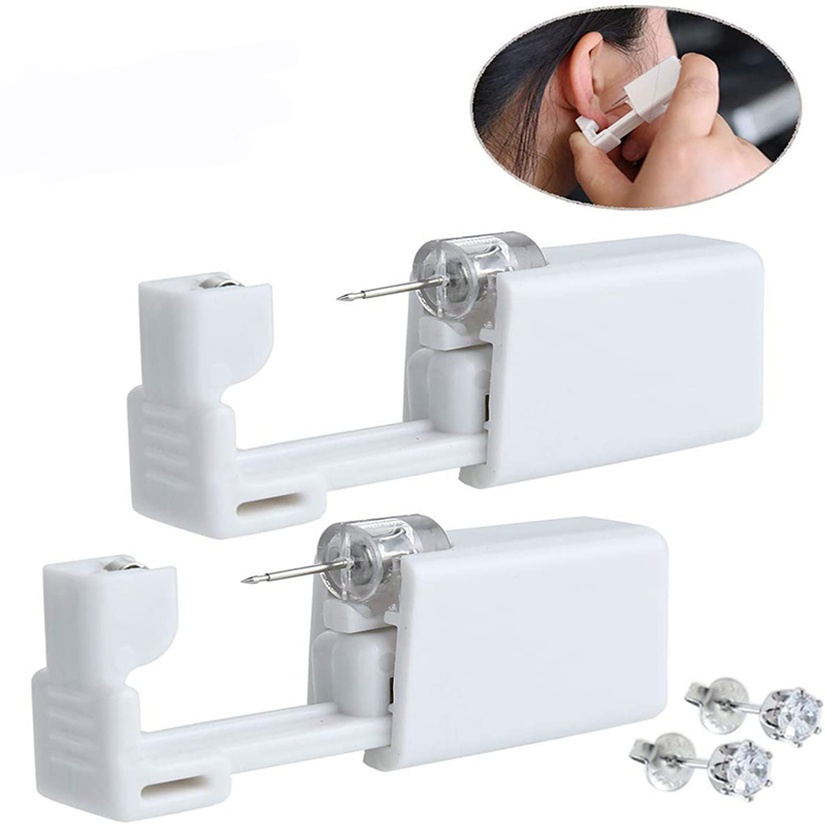 white disposable ear piercer
