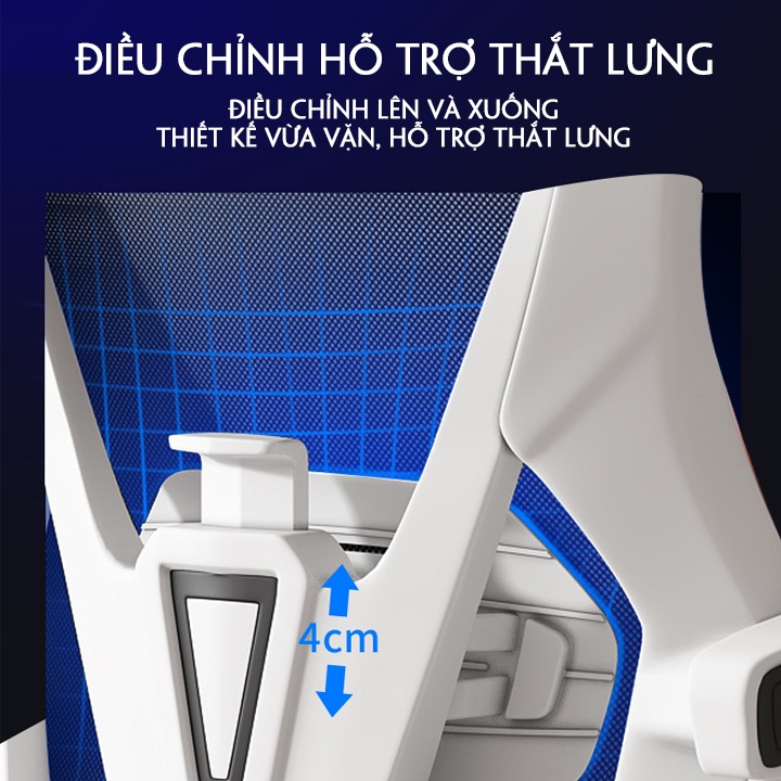Ghế Xoay Văn Phòng, Ghế Gaming Công Thái Học Có Gác Chân Ngả Lưng M093