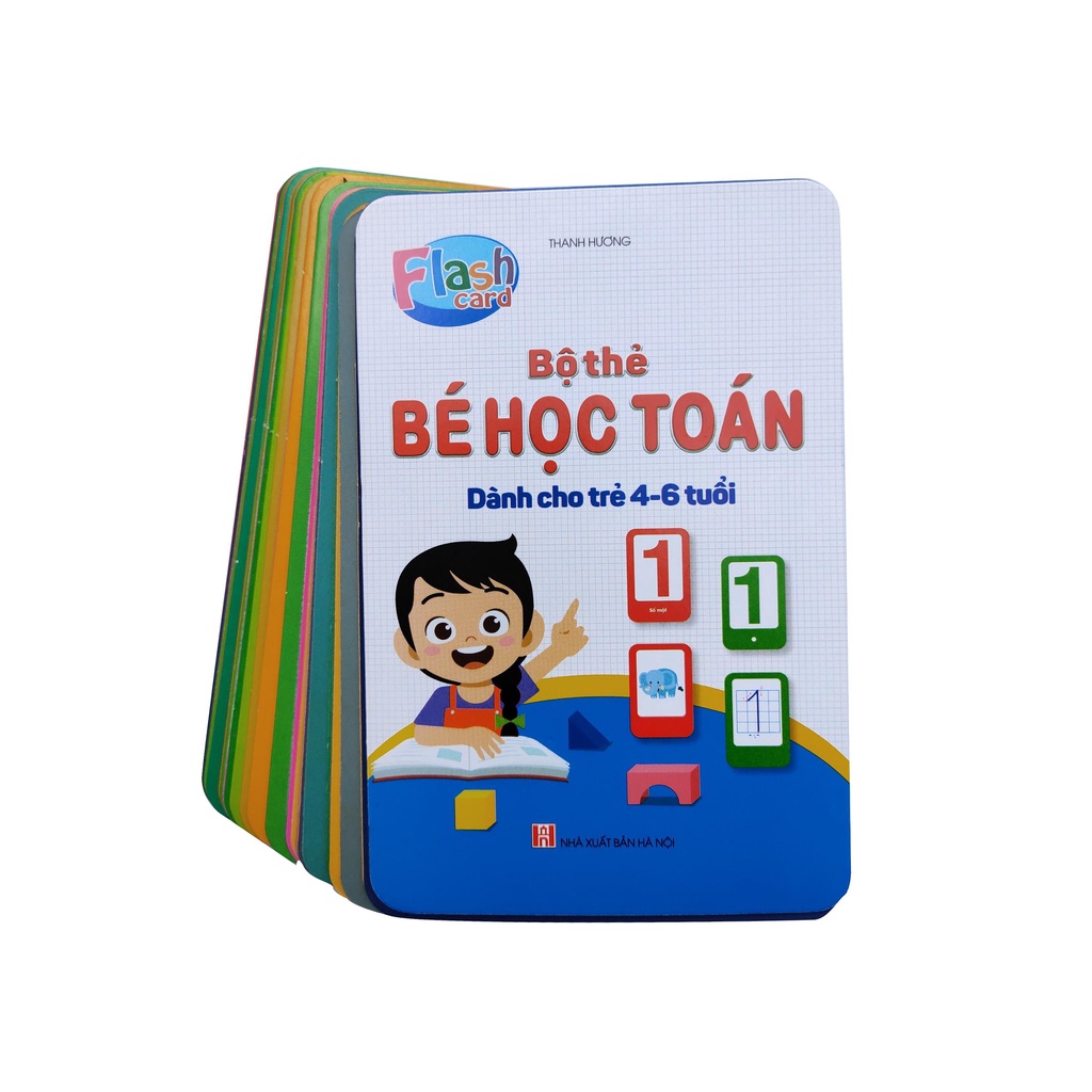 Sách - Combo Thẻ Bé Học Toán và Bộ Thẻ Chữ Cái và Chữ Ghép -Khổ lớn - Dành cho trẻ 4 - 6 tuổi (2 bộ)