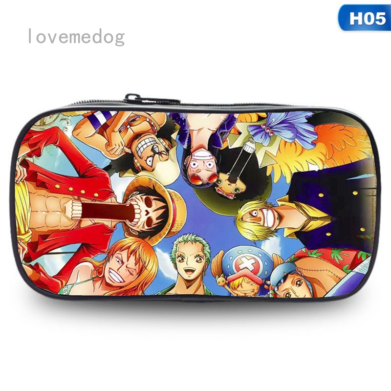 1 Hộp Bút Vải Bạt Cỡ Lớn In Hoạt Hình One Piece Đáng Yêu