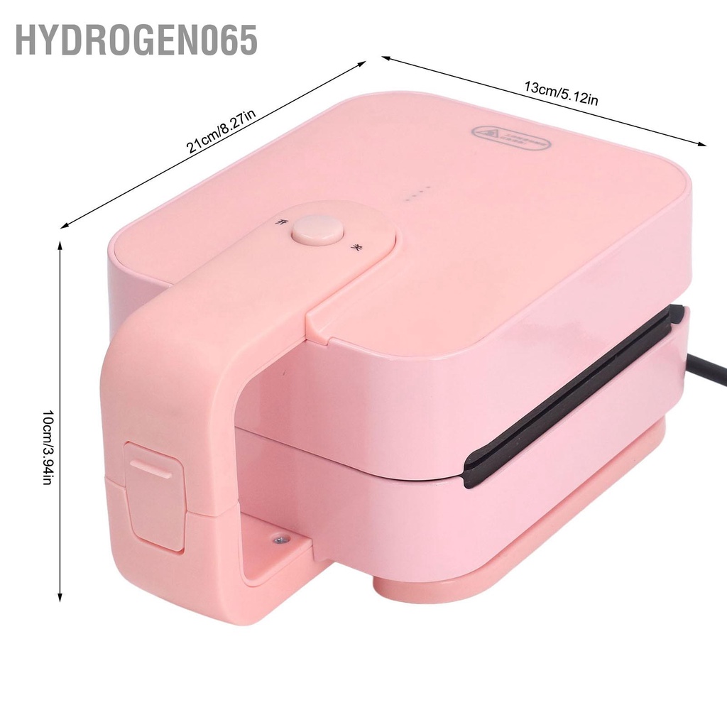Máy nướng bánh mì sandwich mini màu hồng 650W làm quế cầm tay điện AU Cắm 220V cho Căn hộ Dorms Hydrogen065