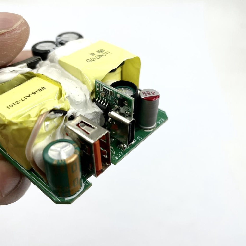 mạch sạc PD + QC chất lượngcao 2 cổng sạc usb và type c sạc nhanh