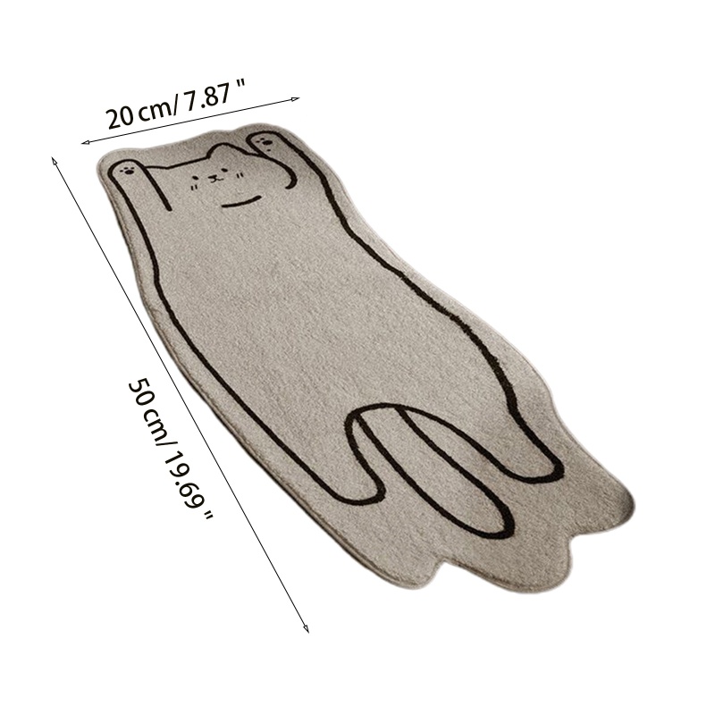 Thảm lót cửa chùi chân Mềm Mại Chống Trượt Phối Ren Họa Tiết Mèo Hoạt Hình Siêu Dễ Thương Dành Cho Phòng Ngủ Trẻ Em