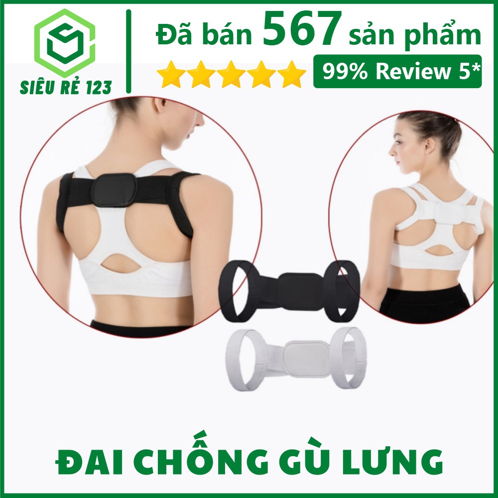 Đai Đeo Chống Gù Lưng Chỉnh Sửa Thẳng Dáng Tiêu Chuẩn Quốc Tế - Freesize