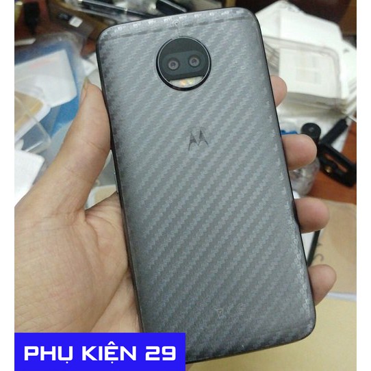 [Motorola G5S Plus] Dán lưng 3D vân Cacbon - Carbon