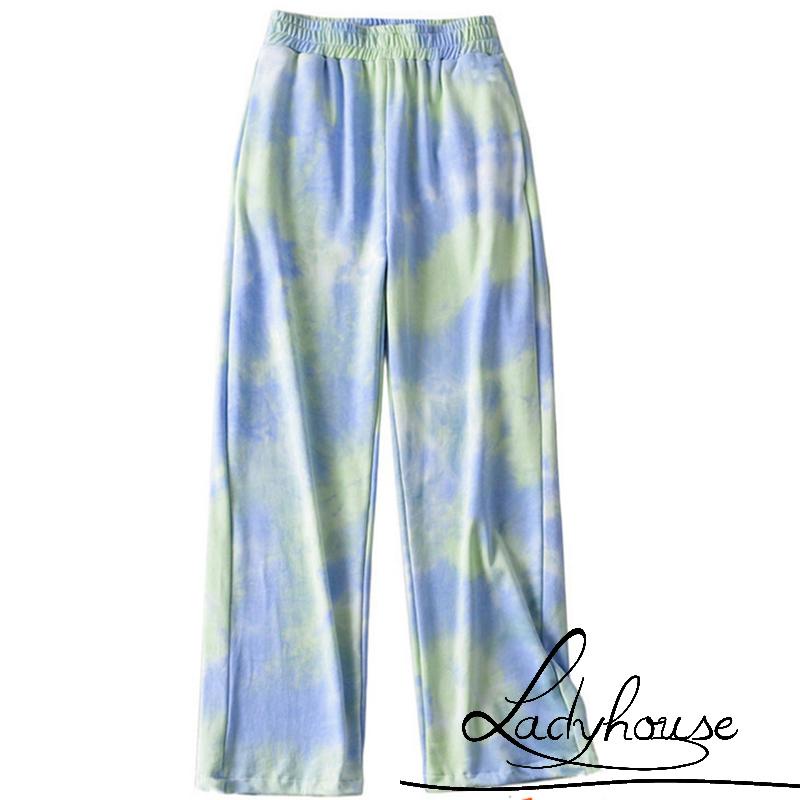 Quần Dài Lưng Thun Màu Nhuộm Thời Trang Cho Nữ