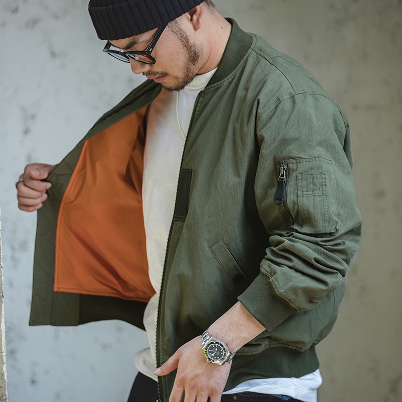 Áo khoác bomber Maden thiết kế đơn sắc thời trang cá tính cho nam