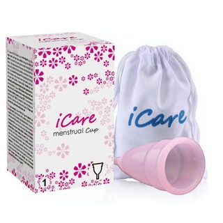 Freeship 99k TQ_Cốc nguyệt San Icare Silicon size L màu Hồng