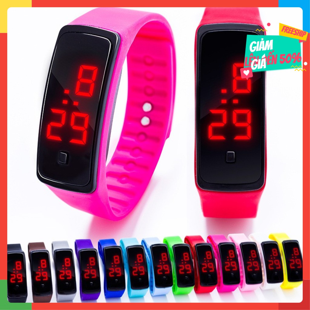 [Siêu hot] Đồng hồ Led silicon mặt gương trẻ em nam nữ