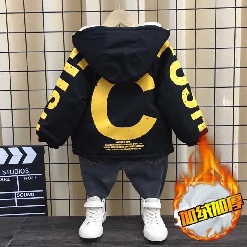 Áo Khoác Kaky Lót Lông Bé trai  Thời trang Thu Đông Quảng Châu