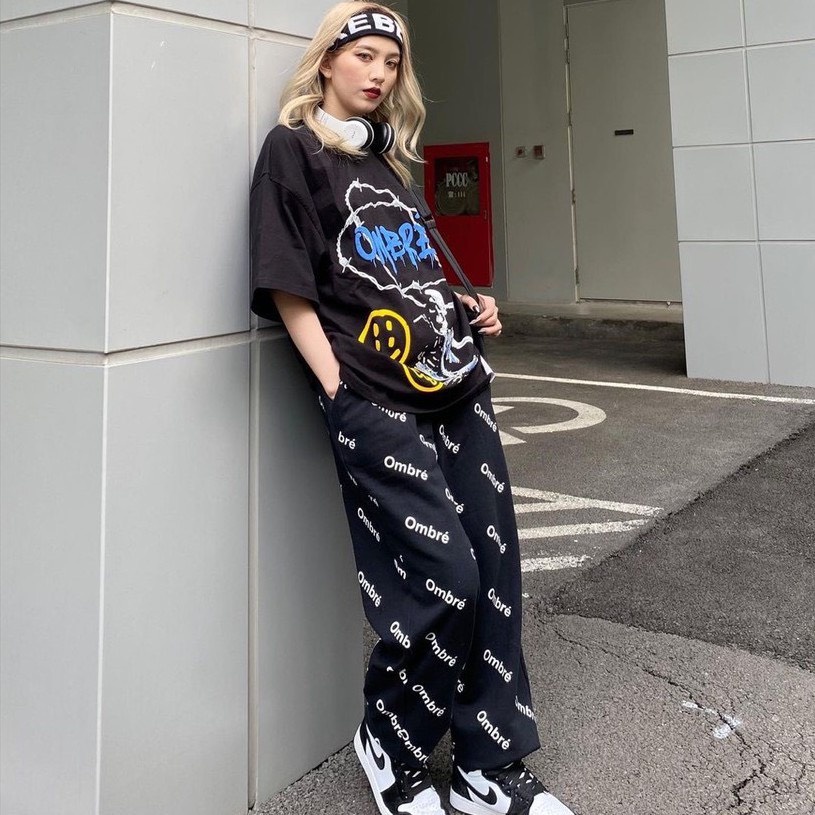 Set bộ OME áo thun tay lỡ quần bom in hình siêu nét form rộng unisex nam nữ mặc được RÔ STORE S16