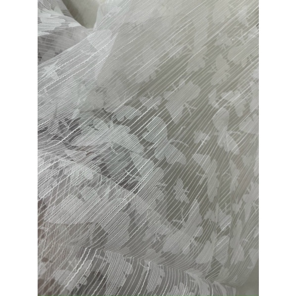 vải tơ xước oganza con bướm may váy và áo dài