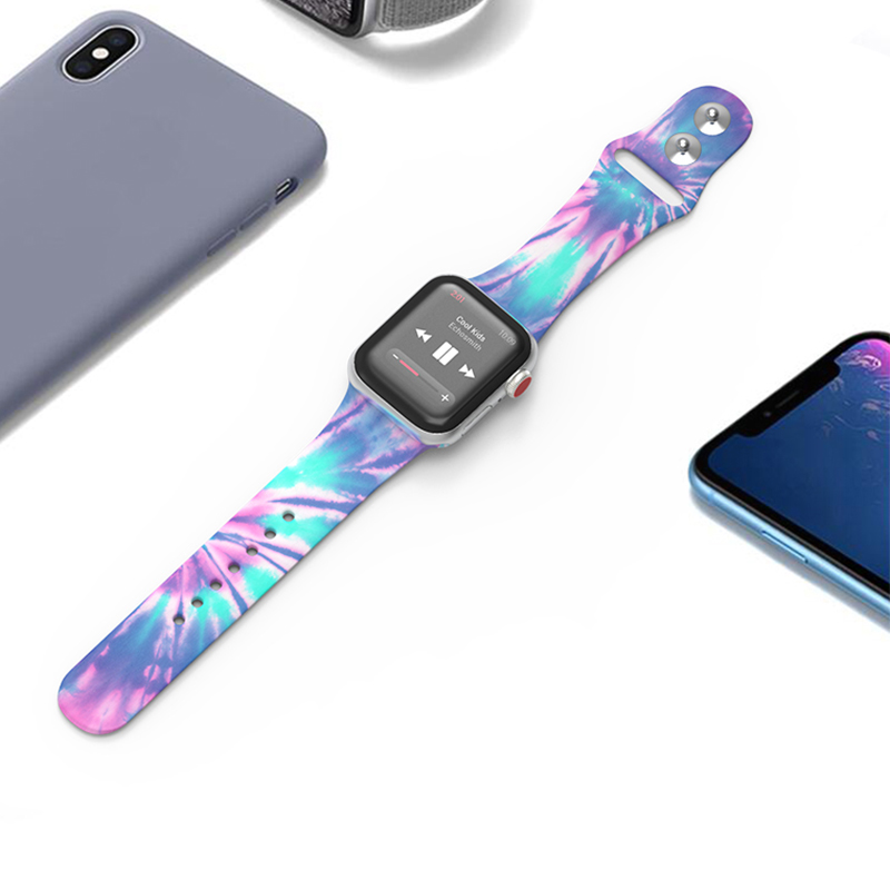 Dây Silicone Thay Thế Cho Đồng Hồ Apple Watch Se 6 5 4 3 2 Kích Thước 38mm 40mm 42mm 44mm