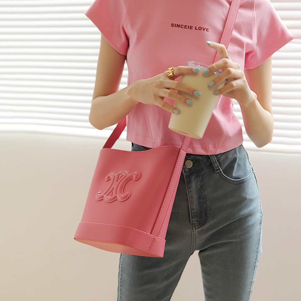 Túi Xách Nữ Đeo Chéo CE LINE Da PU Bucket Bag