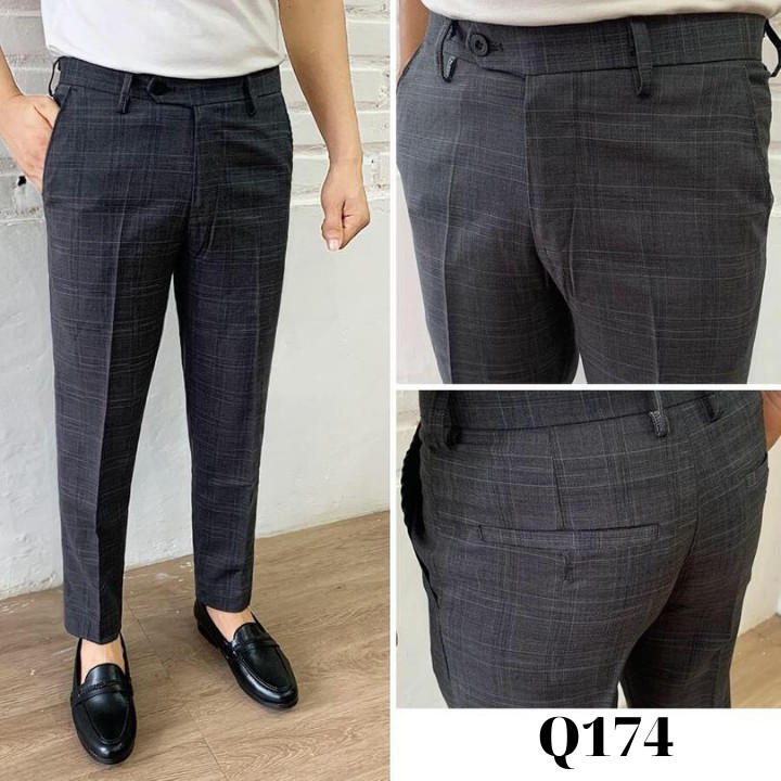 Quần âu nam kẻ sọc chất vải cotton cao cấp, lịch sự trẻ trung (QAKS) | BigBuy360 - bigbuy360.vn