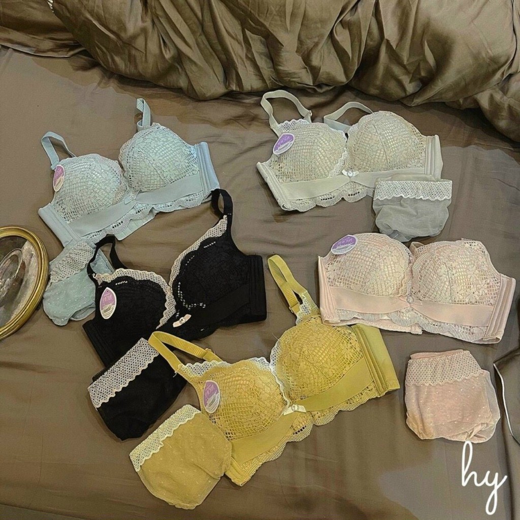 Bộ đồ lót ren tiểu thư mềm mại không gọng mút vừa - 690 | BigBuy360 - bigbuy360.vn