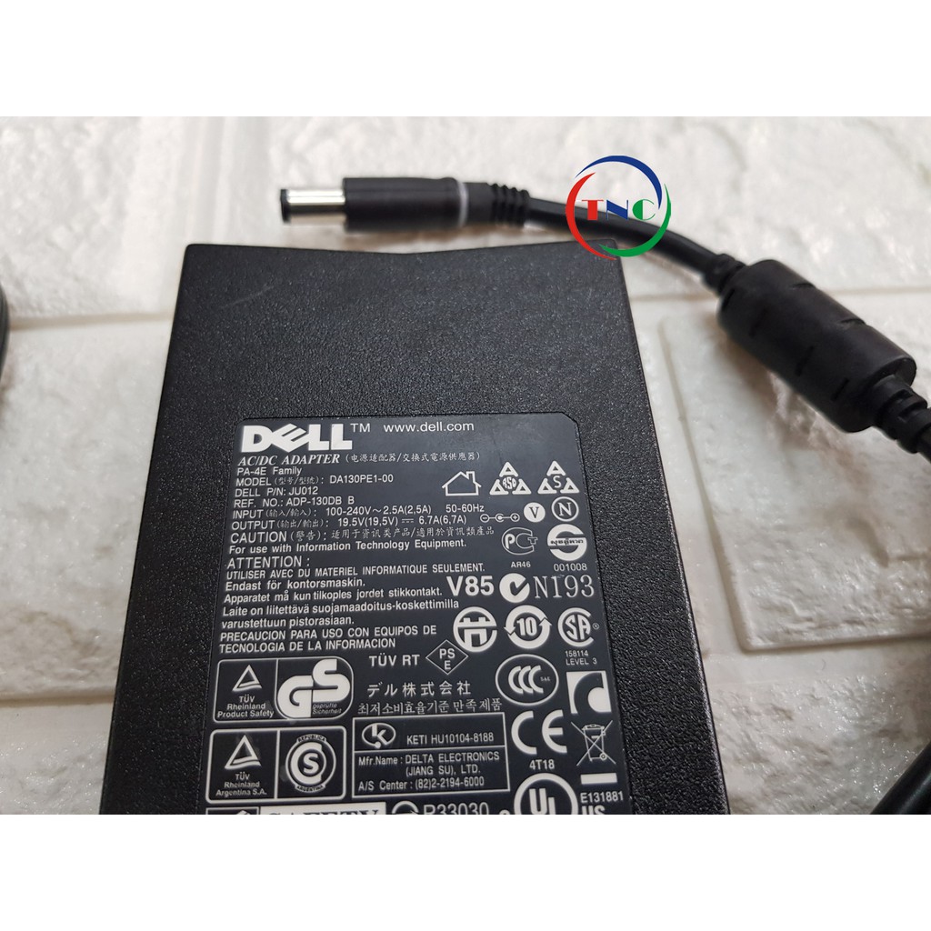 Sạc Laptop Dell 19.5V 6.7A 130W Slim hàng chính hãng ZIN Cao Cấp theo máy (Adapter Dell 130w)