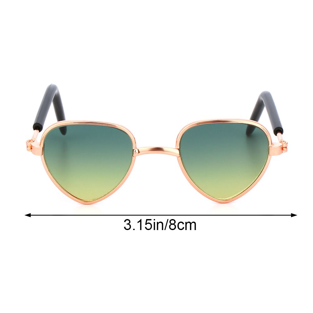 Kính mát hình trái tim nhiều màu sắc thời trang cho búp bê