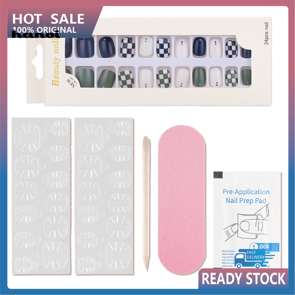 Móng Tay Giả Dáng Dài Siêu Nhẹ Chống Thấm Nước Trang Trí Trái Tim Sang Trọng