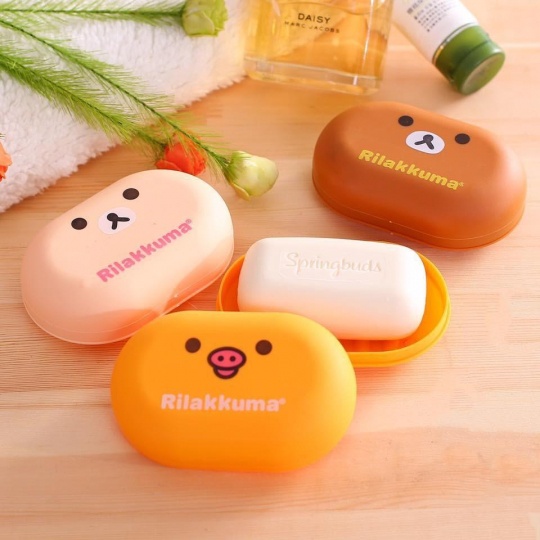 Khay, hộp để xà bông hộp đựng xà phòng rửa tay hình Gấu dễ thương cute