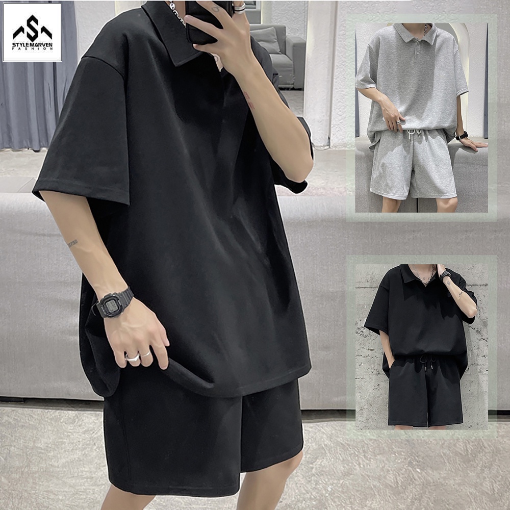 Bộ Đồ Thun Nam Mùa Hè Form Rộng Trend 2022 STYLE MARVEN - SET NAM 90000193C3