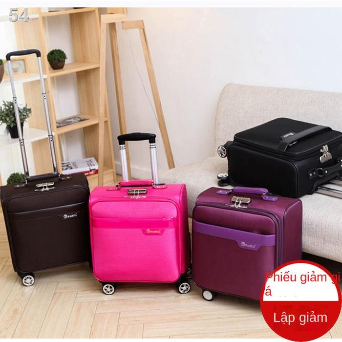 （Hộp kéo）Vali nhỏ 18 inch nữ vải Oxford ngang nội trú xe đẩy kinh doanh du lịch mini hộp mã nam