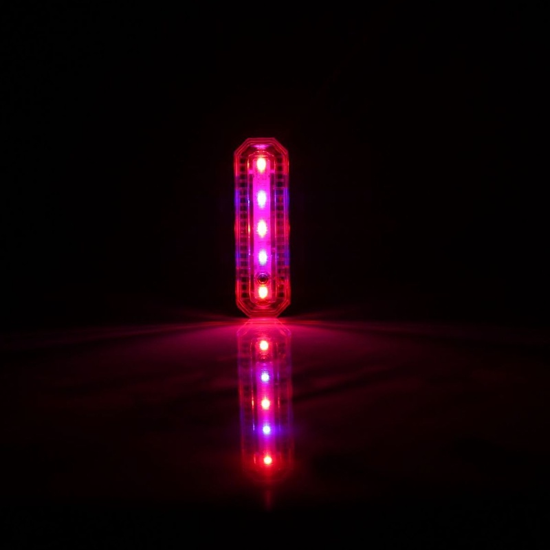 Đèn led MOSOWORLD 5 bóng gắn sau xe đạp sạc usb chuyên dụng