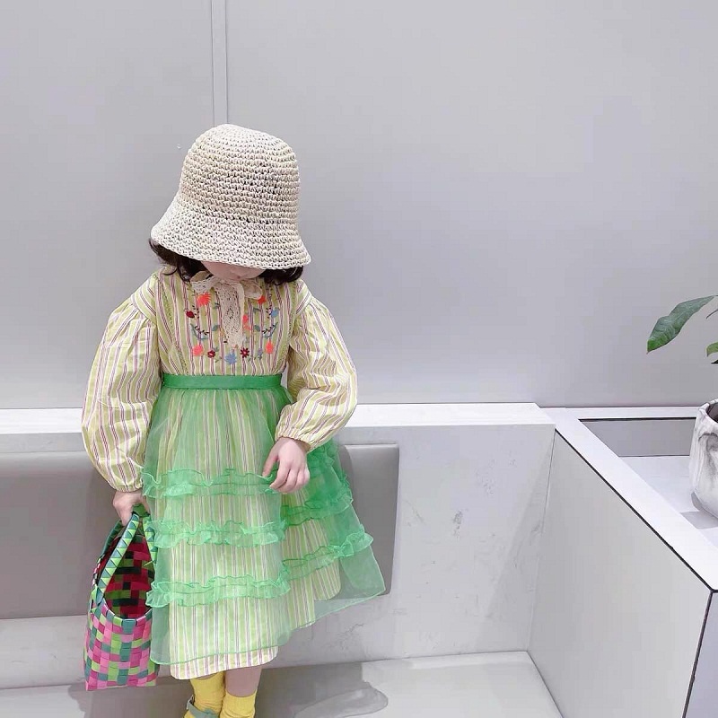 [Ảnh thật] SET VÁY HÀN QUỐC THÊU PHÙ HỢP CHO BÉ GẦN 2-6 TUỔI SIZE 80 ĐẾN 120