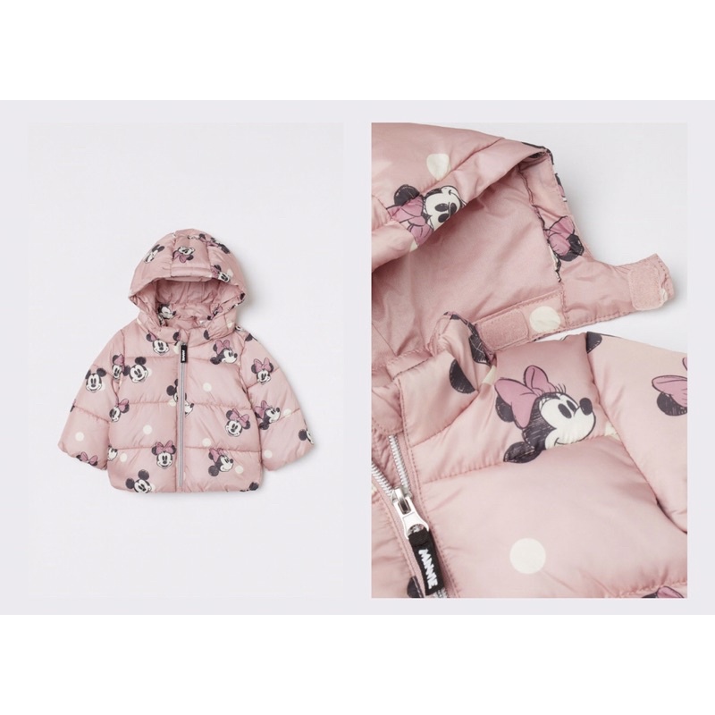 Áo khoác ấm mềm nhẹ Minnie hồng đáng yêu săn sale China sz 1.5-2y